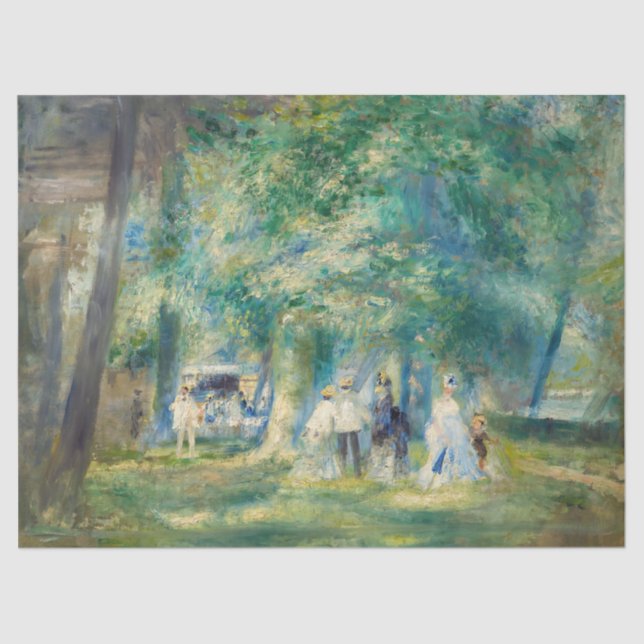 Papier Mousseline Pierre-Auguste Renoir - La fête à Saint-Cloud (Recto)