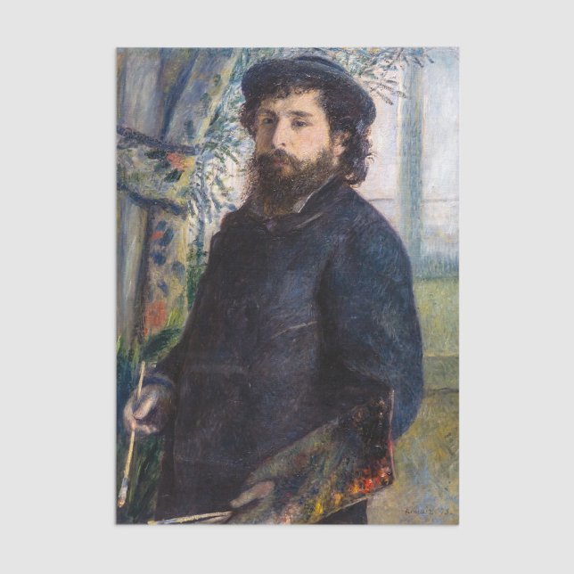 Papier Mousseline Pierre Auguste Renoir - Portrait de Claude Monet (Créateur téléchargé)