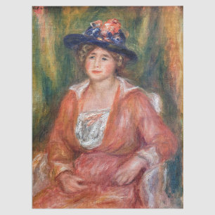 Papier Mousseline Pierre-Auguste Renoir - Portrait de femme assise