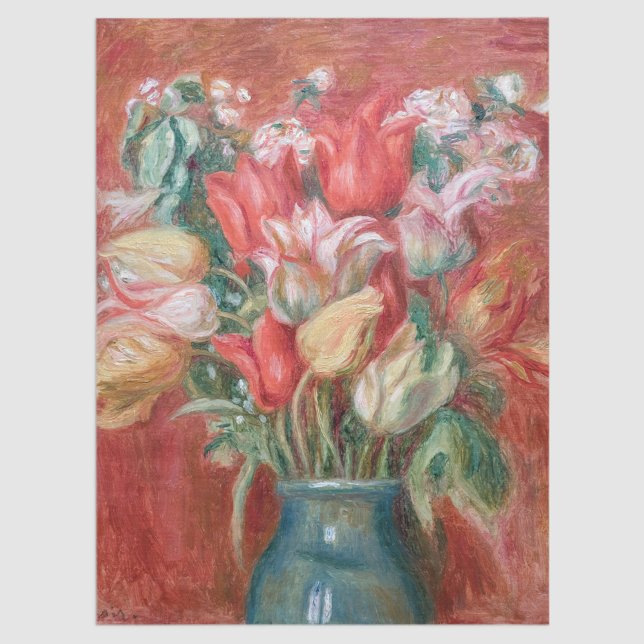 Papier Mousseline Pierre-Auguste Renoir - Tulip Bouquet (Créateur téléchargé)