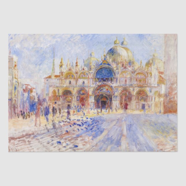 Papier Mousseline Pierre-Auguste Renoir - Venise, Piazza San Marco (Recto)