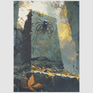 Papier Mousseline Pierre tombale recouverte de mousse avec découpage