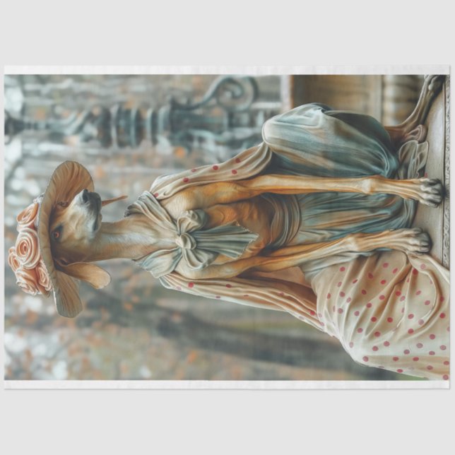 Papier Mousseline Pierre victorienne comme Découpage de Grande Danse (Recto)