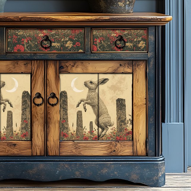 Papier Mousseline Pierres debout antiques de lièvre mystique sur la  (Créateur téléchargé)