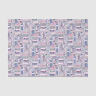 Papier Mousseline Pile de contes de livres gris