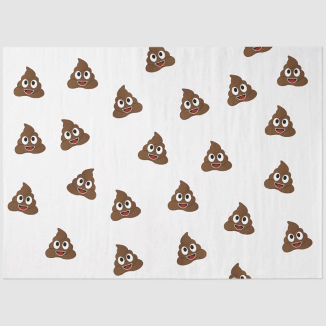 Papier Mousseline Pile de Poo emoji souriants poops (Recto)