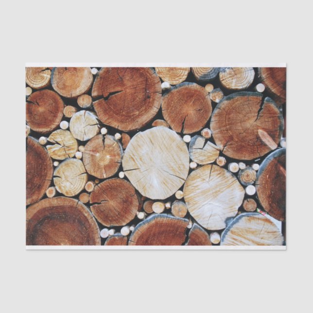 Papier Mousseline Pile en bois de rondin (Recto)