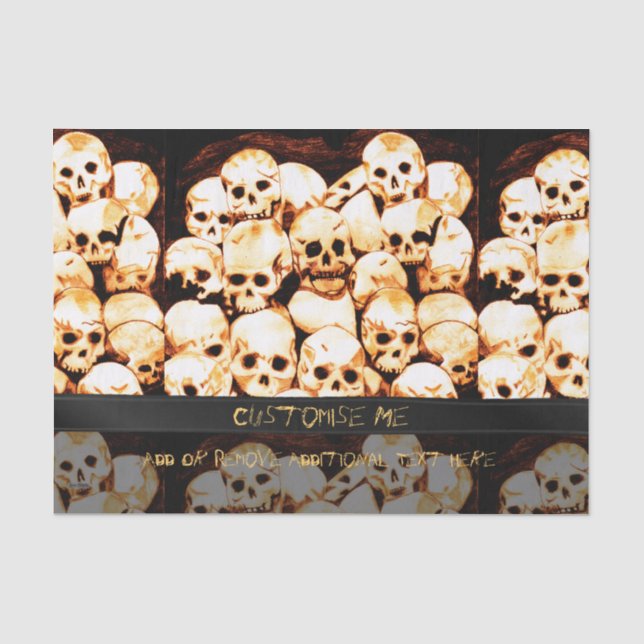 Papier Mousseline Pile-O-Skulls (Âgé) (Recto)