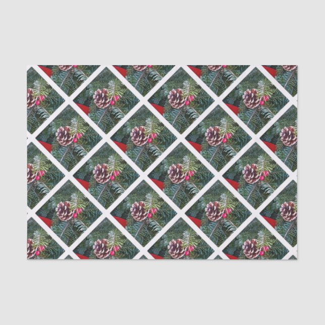 Papier Mousseline Pin de Noël (Recto)