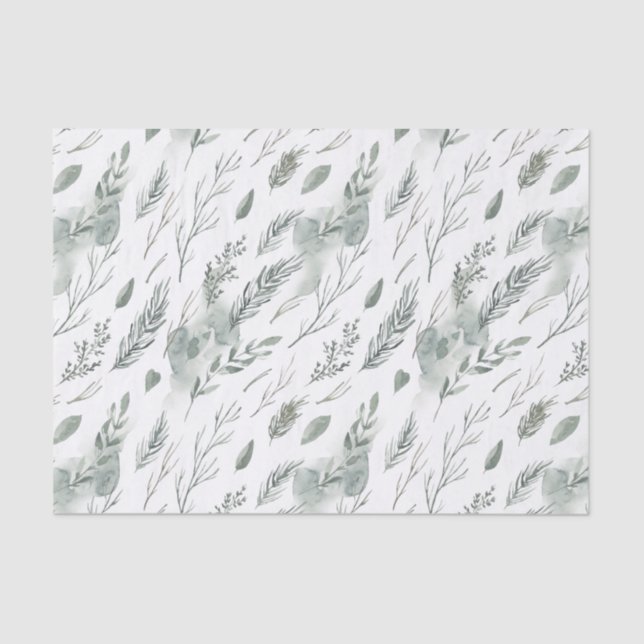 Papier Mousseline Pin d'hiver | Papier Tissus de vacances (Recto)