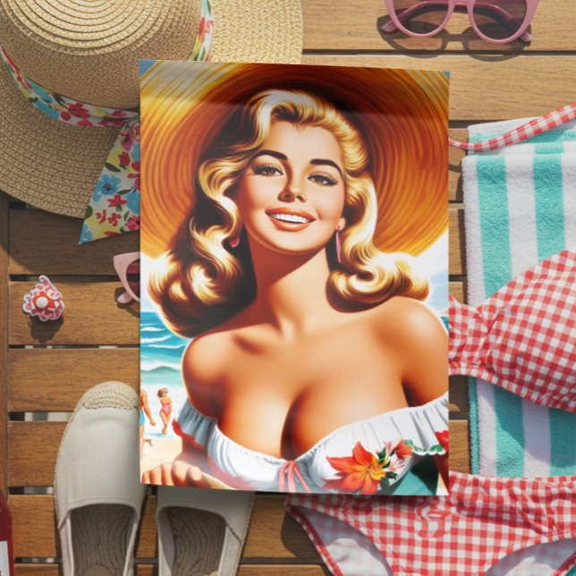 Papier Mousseline Pin-up d'été rétro (Créateur téléchargé)