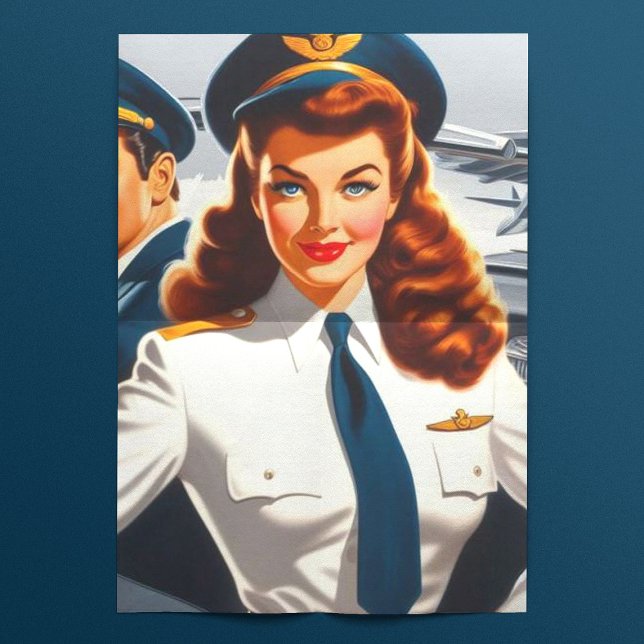 Papier Mousseline Pin-up pilote (Créateur téléchargé)