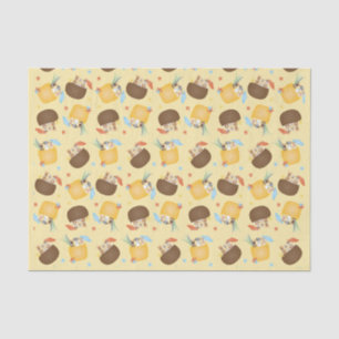 Papier Mousseline Pina Colada Pineappy Chiens de noix de coco Motif