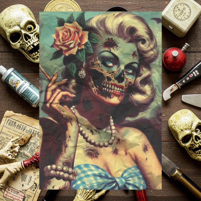 Papier Mousseline Pinceau Zombie rétro (Créateur téléchargé)