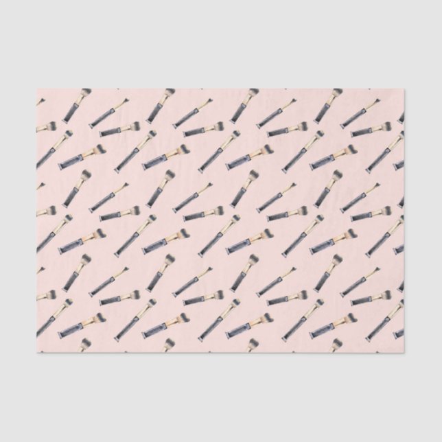 Papier Mousseline Pinceaux de maquillage rose (Design 74 Pink Series (Recto)