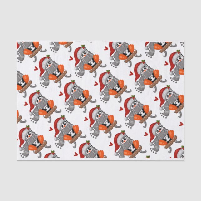 Papier Mousseline Pingouin à couchage (Recto)