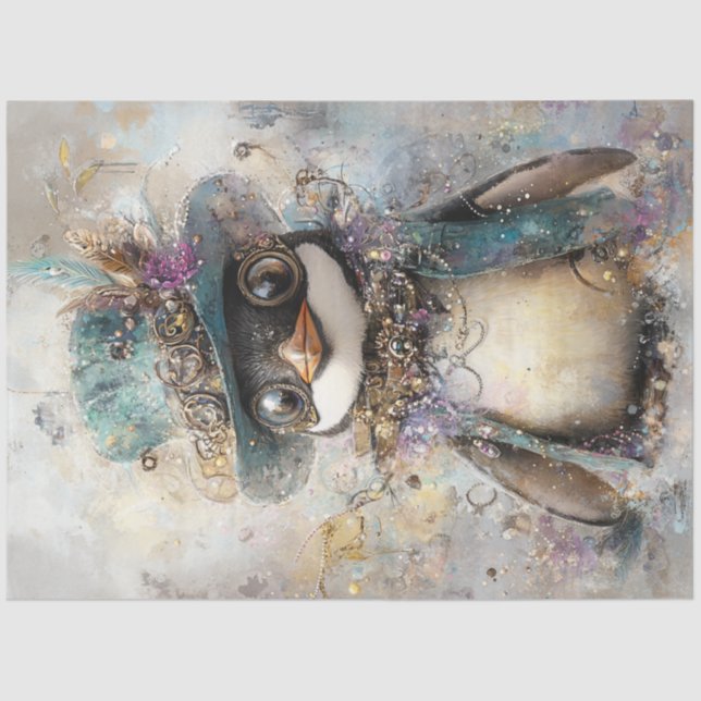 Papier Mousseline Pingouin extra-plat de vapeur Decoupage (Recto)