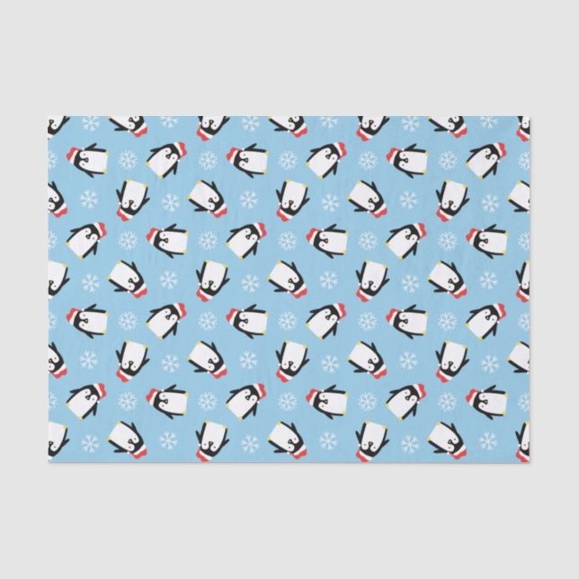Papier Mousseline Pingouins (Recto)