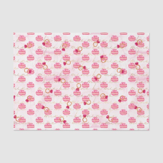 Papier Mousseline Pink Be Mine (Design 62 Pink Series) (Recto)