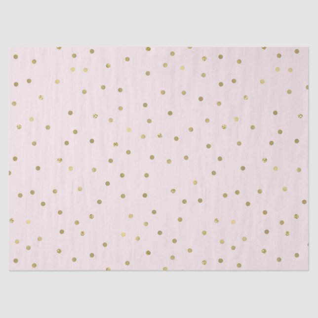 Papier Mousseline Pink Blush Gold Sparkt Confetti (Recto)