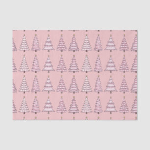Papier Mousseline Pink Christmas Tree Tissue Paper