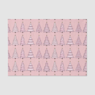 Papier Mousseline Pink Christmas Tree Tissue Paper