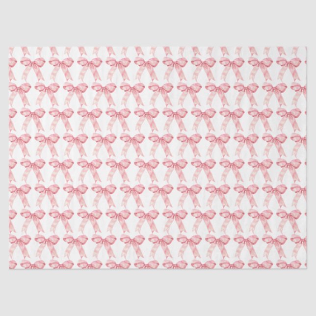 Papier Mousseline Pink Coquette Bow (Recto)