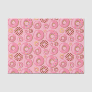 Papier Mousseline Pink Donuts Assorted Pattern