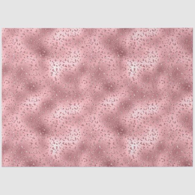 Papier Mousseline Pink Glitzy Cheetah Print (Recto)