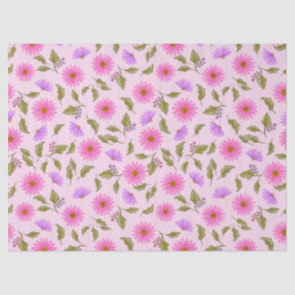 Papier Mousseline Pink Lavender Lacy Daisy Tissue Paper