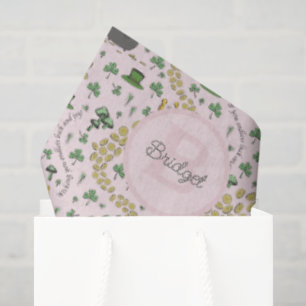 Papier Mousseline Pink, mignon & Curvy St. Patrick's Day Tissue Pape