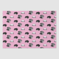 Pink Modern Boish Bibliophile Motif de livre