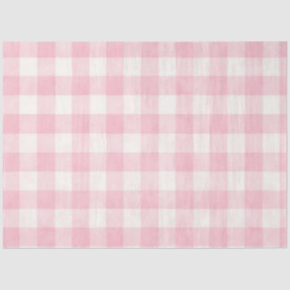 Papier Mousseline Pink Plaid 
