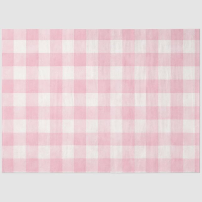 Papier Mousseline Pink Plaid  (Recto)