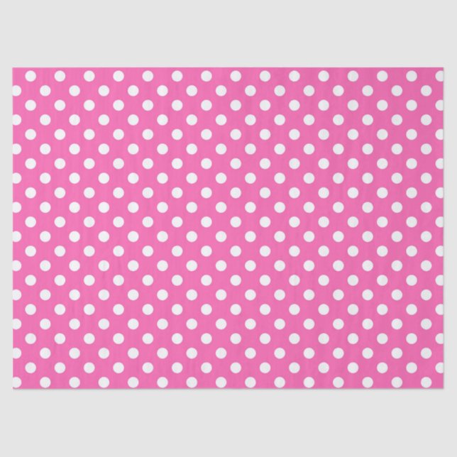 Papier Mousseline Pink Polka Dot Breast Cancer Awareness Pattern (Recto)