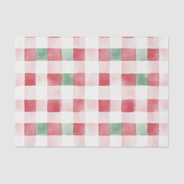 Papier Mousseline Pink Red Green Motif Noël (Recto)