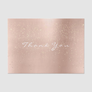 Papier Mousseline Pink Rose Gold Confetti Blush Merci Nom
