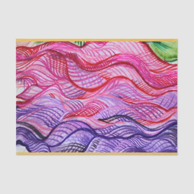 Papier Mousseline Pink Swirl (Recto)