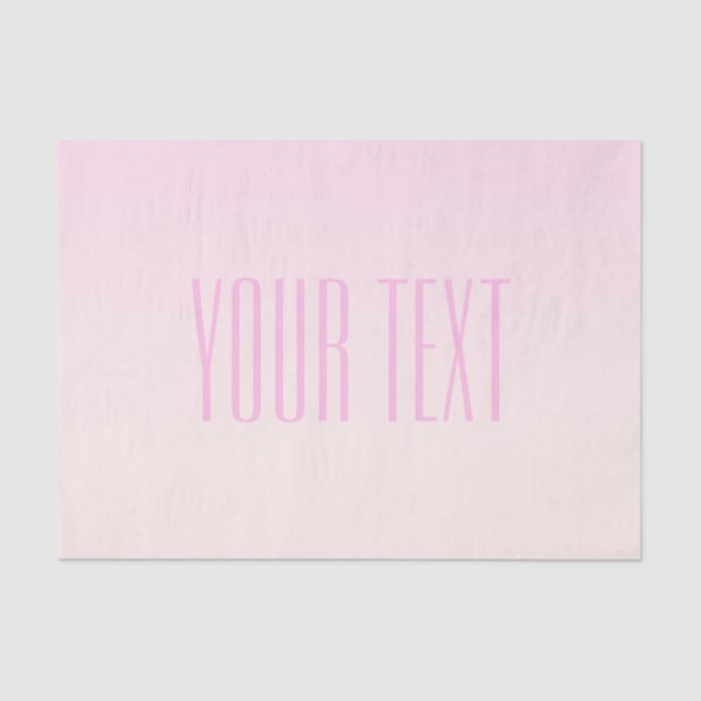 Papier Mousseline Pink to Peach Sunset Ombre avec texte personnalisa (Recto)