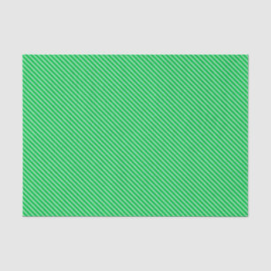Papier Mousseline Pinstripes diagonales - vert émeraude et blanc