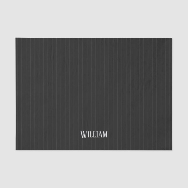 Papier Mousseline Pinstripes noires (Recto)