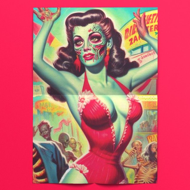 Papier Mousseline Pinup d'horreur Zombie (Créateur téléchargé)