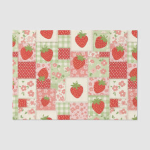 Papier Mousseline Pique-nique Patchwork Fraise (4)