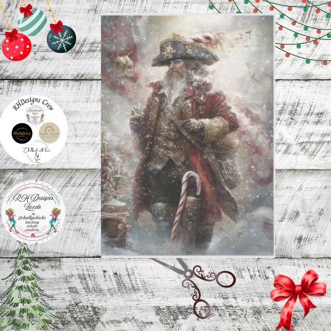 Papier Mousseline Pirate de vapeur du Père Noël (Créateur téléchargé)