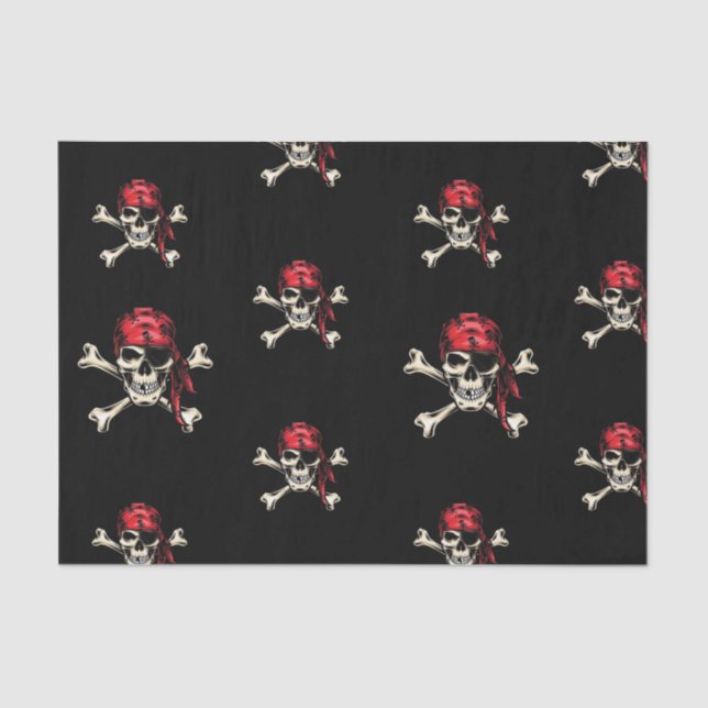 Papier Mousseline Pirate Party Adult Salty Skuls (Recto)