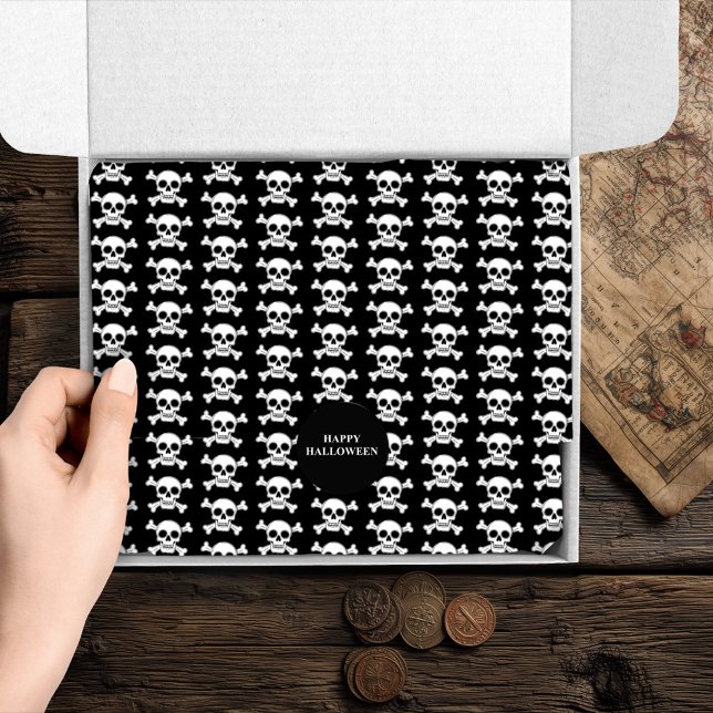 Papier Mousseline Pirate Skull and Crossbones Halloween (Créateur téléchargé)
