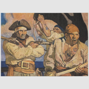 Papier Mousseline « Pirates » Couverture de l'Île au trésor par NC W