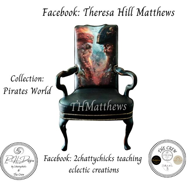 Papier Mousseline Pirates in a Duel Decoupage Tissue Paper (Créateur téléchargé)