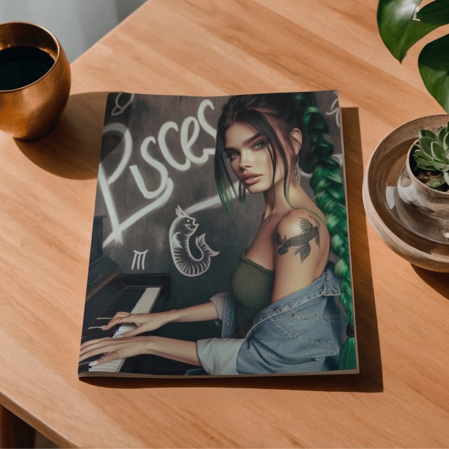 Papier Mousseline Pisces Zodiac Musicien Piano Découpage (Créateur téléchargé)