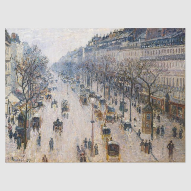 Papier Mousseline Pissarro - Boulevard Montmartre, Matin d'hiver (Recto)